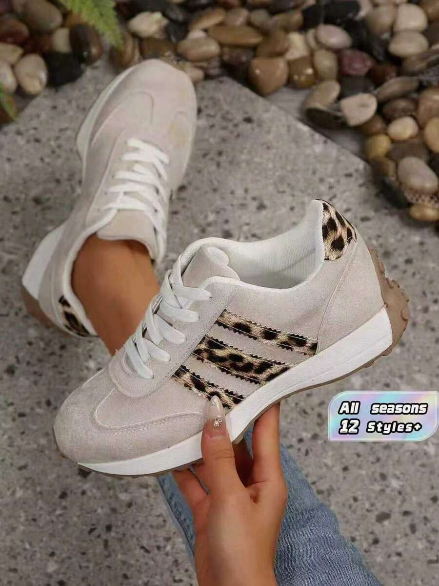 Attention! Sizes Run Large. Please Select Your Size According To The Length Shown In The Picture Before Purchasing! New Casual Athletic Shoes For All Seasons, Available In A Full Range Of Sizes Suitable For Both Men And Women, Sizes 35‑46. - Beige - View 1