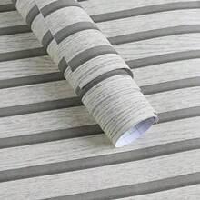 Gray Wood Grain Peel And Stick Wallpaper, Waterproof Removable Self-Adhesive Wood Wall Sticker For Cabinet, Bedroom, Living Room & Bathroom Decor,Width 45cm/17.72inch, Optional Length - multicolor - View 4
