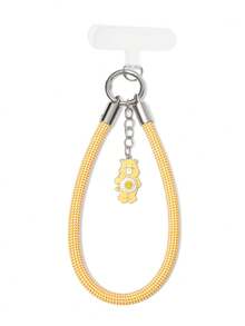 SHEIN X Care Bears Fashion Cute Cartoon Zinc Alloy Yellow Handmade Mobile Phone Lanyard Unisex Cartoon Mobile Phone Lanyard Mobile Phone Pendant - Yellow - View 6