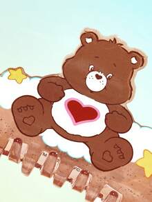 SHEIN X Care Bears 時尚可愛卡通髮夾，適合女孩與女士，居家、沐浴、美容護理、髮型造型完美適用 - 棕色 - 查看 6