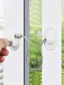 1pc Black Multi-Functional Child Lock, Cabinet Door Lock, Window Lock, Refrigerator Lock, Mini Fridge Locks Freezer Drawers Doors ,Sliding Door & Window Lock, Anti-Fall Window Lock With Limiters Christmas For Holiday Gift Giving,Back To School, - Off-white - View 3