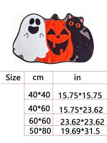 Halloween Imitation Cashmere Doormat, Wear-Resistant Entryway Floor Mat, Easy Care Decorative Rug For Living Room - B - View 3