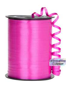 1 Roll, 250 Yards Of Purple Curly Ribbon, Suitable For Gift Wrapping, Balloon Rope, Weddings, Birthdays, Etc. - Shiny Metallic Ribbon, Suitable For Bouquet And Flower Wrapping Paper, Suitable For Valentine's Day, Weddings, Birthdays, Etc. - Rose red ribbon - View 1