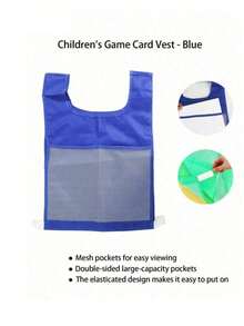 1 Piece Practice Vest For Kids, 4 Colors, Training Vest With Card Slot, Game Vest, Pe Vest, Team Competition Vest For Kids, Pocket Vest, Cognitive Game Tool, Teaching Aid, Interactive Learning, Home, Classroom, Outdoor, Party Games, Back To School - Multicolor - View 11