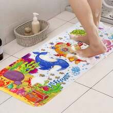 1pc Bath Mat, Non Slip, Cartoon Shower Mat Anti Slip With Suction Cups Machine Washable - Multicolor - View 5