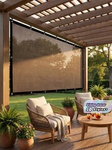 High-Quality Shade Cloth With Eyelets, Durable, Tear-Resistant, Easy To Install, UV-Resistant; Brown High-Density Polyethylene (HDPE) Shade Cloth, Canvas Gazebo Shade Cloth And Privacy Screen, Suitable For Outdoor Patios, Gardens, And Gazebo Shading. - multicolor - View 1