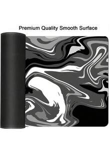 1PC Extended Non Slip Rubber Base Smooth Cloth Surface Black Fluid Abstract Swirl Artistic Pattern Gaming Mouse Pad Large Computer Desk Mat Keyboard Pad Office Home Workstation Protector Laptop Accessory Gift For Gamers Friends Esports - View 8