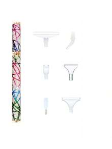 1pc New Plastic Diamond Painting Pen Set (With Roller Tip), DIY 5D Diamond Embroidery Hand Tool Kit - point drill pen + plastic 6 heads - View 7