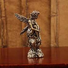 Brass Angel Statue Small Figurine House Home Office Indoor Tabletop Desktop Decoration - multicolor - View 8