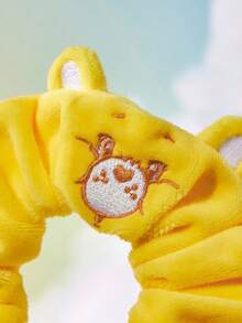 SHEIN X Care Bears 1件裝卡通圖案髮圈，適合日常佩戴，髮帶，情人節 - 黃色 - 查看 4