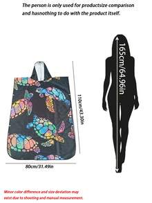 1pc Hooded Surf Changing Robe, Wearable Beach Towel, Quick-Dry Microfiber Wetsuit Changing Towel With Pockets, Suitable For Male And Female Surfers - Multicolor - View 3