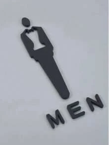 1Pc Acrylic Toilet Sign With 3D Male & Female Symbols, Office & Public Restroom Indication Plaque Best Gifts Birthday Graduation - multicolor - View 10