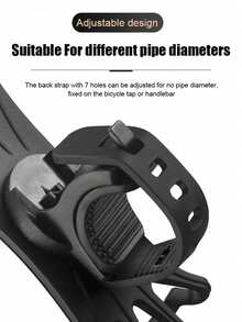 1 pieza Soporte multifuncional para teléfono de bicicleta de montaña de silicona con función de rotación de 360 grados para ciclismo al aire libre - Negro - Ver 5