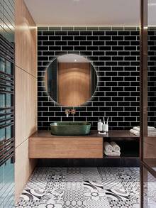 Black Line White Brick White Line Black Brick Geometry Modern And Simple Style Suitable For Home Decoration, Kitchen Cabinets, Tables And Chairs, Room Backgrounds, Home Renovation DIY, Waterproof And Stain Resistant, - multicolor - View 11