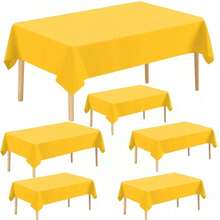 6pcs Disposable Plastic Tablecloths, 54*72 InchWaterproof Solid Color Square Tablecloths, DisposablePlastic Tablecloths, Waterproof And Stain-Resistant,Easy To Clean, Suitable For Life, Wedding, BirthdayParty - Multicolor - View 16
