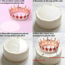 1pc Rhinestone Baroque Style Beauty Pageant Crown, Shiny Princess/Queen Cake Topper Decoration - Multicolor - View 5