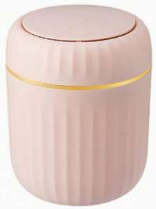 1pc Mini Flip Top Desktop Trash Can Odor Proof Small Waste Bin For Paper Fruit Peel Home Office Bathroom Living Room Study Table Tidy Organizer - Multicolor - View 12