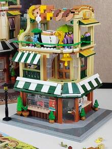 1000Pcs Mini Street View Building Blocks Kit, DIY Assemble Architectural Model With Fine Furniture & Indoor Outdoor Scene Accessories, Fun Stress-Relief Puzzle Toy With High Decorative Ornament Value - Multicolor - View 8