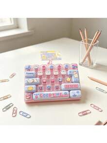 POKOJA LAND Gantungan Kunci Fidget Keyboard untuk Dewasa, 26-in-1 Tombol Pereda Stres Keyboard, Penghilang Stres Lucu untuk Fokus & Ketenangan Saat Bekerja atau Belajar, Mengisi Waktu Luang - MultiWarna - View 4