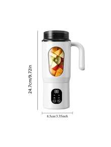 580ml 無線充電果汁機 便攜式電動攪拌杯 附 LCD 螢幕與 12 葉刀片系統，含運動蓋，適合攪拌水果、蔬菜與果昔，1300mAh - 均碼 - 查看 7