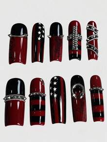 Black and red stripes