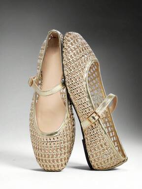 SHUZIA Women's Casual  Woven PU Square Toe  Comfortable Mary Jane Ballet Flat For Christmas Valentine's Day