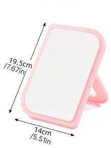 Simple Desktop Makeup Mirror, Freestanding & Wall‑Mountable Single‑Sided Vanity Mirror, High‑Definition Dressing Mirror For Student Dormitory Bedroom Tabletop Use - Multicolor - View 4