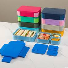 A Large‑Capacity, Reusable, Portable Microwave Lunchbox, Food Storage Container, Salad Container, And Fruit Container. Ideal For The Office, Outdoor Travel, And Back‑To‑School Season. - Multicolor - View 2