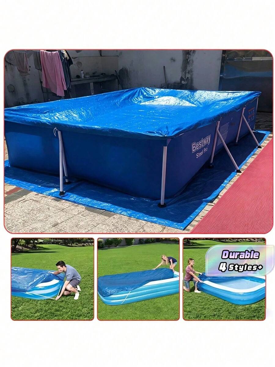 Cubierta de piscina azul a prueba de polvo & impermeable - A - Ver 1