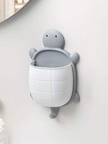 Creative Cartoon Turtle Storage Rack, Punch-Free Multifunctional Wall Mount Organizer Box For Home Kitchen, Bedroom And Wash Basin Countertop - Multicolor - View 7