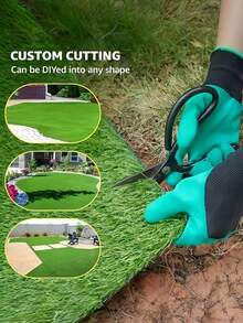 Flame Resistant Waterproof Artificial Grass Mat, Durable Easy Cut Lawn Turf For Patio Balcony Pet Playground, Indoor Outdoor Low Maintenance Garden Carpet, Event Backdrop - Artificial Turf - View 9