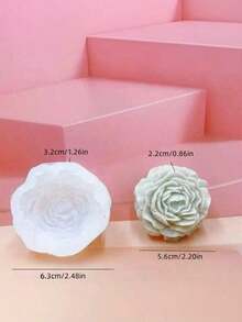 Flower Shaped Molds, Set Of 4 Sizes, Non-Stick Flexible, Durable Reusable, Perfect For Baking, Cake Decorating, Chocolate Candy Making, Soap Crafting, DIY Projects, Party Favors, Wedding Treats - White - View 9