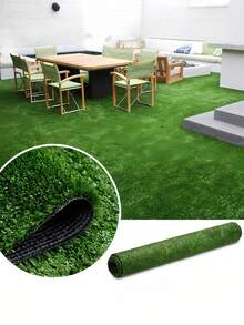 Flame Resistant Waterproof Artificial Grass Mat, Durable Easy Cut Lawn Turf For Patio Balcony Pet Playground, Indoor Outdoor Low Maintenance Garden Carpet, Event Backdrop - Artificial Turf - View 14