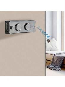 1pc Retractable Invisible Indoor/Balcony Steel Clothesline, Bathroom Retractable Clothesline,Spring,Minimalist,Summer Tops - Multicolor - View 4
