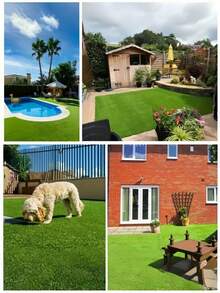 Flame Resistant Waterproof Artificial Grass Mat, Durable Easy Cut Lawn Turf For Patio Balcony Pet Playground, Indoor Outdoor Low Maintenance Garden Carpet, Event Backdrop - Artificial Turf - View 13