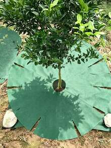 2 buah Cincin Mulsa Pohon Non-Anyaman, Cincin Mulsa Pohon Kain Lanskap Non-Anyaman yang Dapat Digunakan Kembali untuk Berkebun, Lansekap, Pengendalian Akar, Perlindungan Akar, Kain Non-Anyaman untuk Pohon Buah/Kebun/Rumput, Penutup Kain Lanskap Berkebun - hijau - View 8