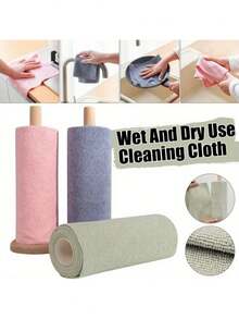 50PCS/1Roll Multi Colors Reusable Microfiber Towel Roll, Individually Wrapped Tear Off Design, Heavy Duty Super Absorbent Quick Dry Cleaning Cloth, For Kitchen Bathroom Outdoor RV 50+ Uses, Jumbo Roll Household Cleaning Supplies, Home Cleaning - Pink - View 7