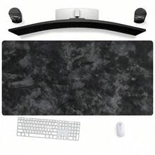 1PC Black Textured Gaming Mouse Pad. Large Enough To Cover The Entire Desktop Workspace. Unique Grey Stone Texture Design.This Large Mouse Pad Can Be Used As A Desktop Mat, Study Mat, Or Keyboard Pad - multicolor - View 4