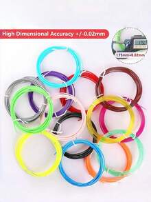 30 Random Color PLA 3D Printer Filament 175MM Diameter 3M 5M Length Options High Temp Compatible For 3D Pen DIY Creative Project Gift For Artist Student Maker - multicolor - View 3