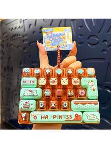 POKOJA LAND Gantungan Kunci Fidget Keyboard untuk Dewasa, 26-in-1 Tombol Pereda Stres Keyboard, Penghilang Stres Lucu untuk Fokus & Ketenangan Saat Bekerja atau Belajar, Mengisi Waktu Luang - MultiWarna - View 8