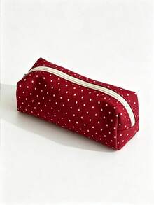 Campus Polka Dot Pencil Case, Large Capacity Stationery Storage Bag, Multifunctional Pen Box For Office Supplies & Travel Makeup, Essential For Students & Adults Daily Use - multicolor - View 9