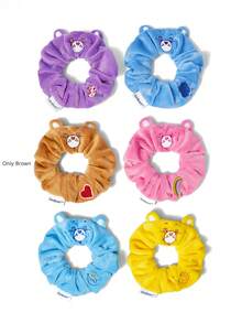 SHEIN X Care Bears 1件裝卡通圖案髮圈，適合日常配戴，髮帶，情人節 - 棕色 - 查看 6