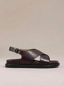 HighSole Women's Fashionable Brown Comfortable Flat Beach Sandals Summer Shoes - Mocha Brown - View 2