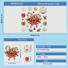 Stiker Jendela Statis Permen Tongkat Natal, Stiker Jendela Elektrostatik Kotak Hadiah Natal, Kepingan Salju, Kerucut Pinus, dan Daun Holly, Stiker Kaca Selamat Natal untuk Dekorasi Rumah, Toko, dan Liburan - warna-warni - View 2