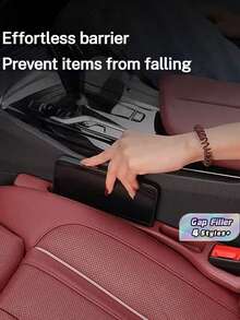 1 Pair Solid Car Seat Gap Filler Organizer With Phone Holder Anti Drop Design For Sedan SUV Truck Seat Storage Interior Accessories Daily Use Functional Convenient Practical Car Supplies Must Have - Multicolor - View 1