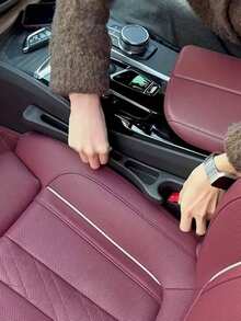 1 Pair Solid Car Seat Gap Filler Organizer With Phone Holder Anti Drop Design For Sedan SUV Truck Seat Storage Interior Accessories Daily Use Functional Convenient Practical Car Supplies Must Have - Multicolor - View 2