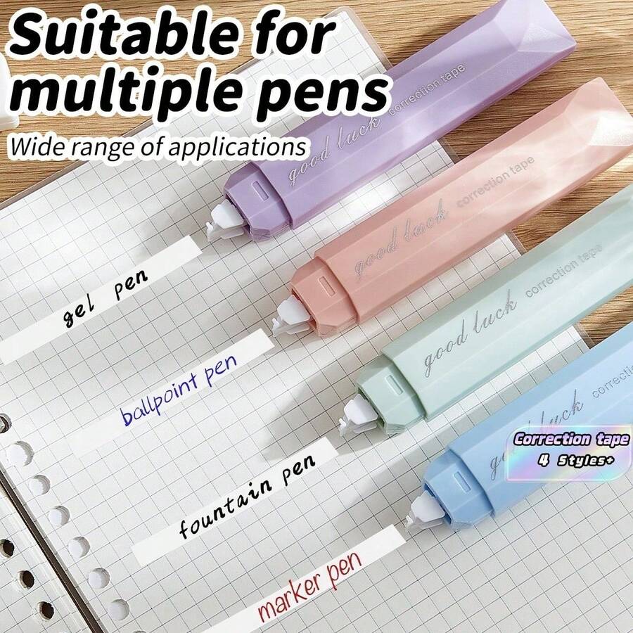 Correction Tape Set, Retractable Correction Tape, Suitable For Exams, Smooth‑Writing Correction Tape, Reliable Liquid Correction Tape Eraser, School And Office Supplies - Sets - View 1