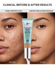 IT Cosmetics CC+ Cream Natural Matte Foundation SPF40 Medium Tan 32 Ml - Medium Tan - View 2