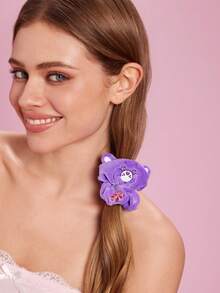 SHEIN X Care Bears 1件裝卡通圖案髮圈，適合日常佩戴，髮帶，情人節 - 紫色 - 查看 3