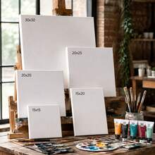 Canvas For Painting, Stretched With Blank Surfaces, Available In Various Sizes . Pre-Primed For Acrylic, Oil, And Wet Watercolor Mediums. - One Size Fits All - View 8